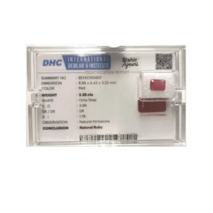 Natural Ruby – 2.25 Carats (Red) – Certified.